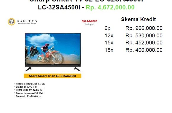 Sharp Smart TV 32 LC-32 SA4500I