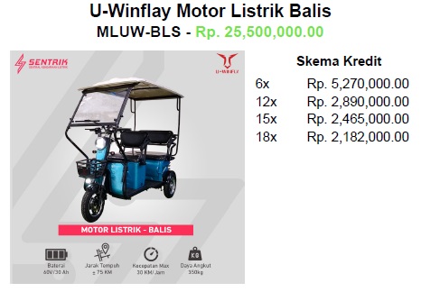 U-Winflay Sepeda Listrik Balis MLUW-BLS